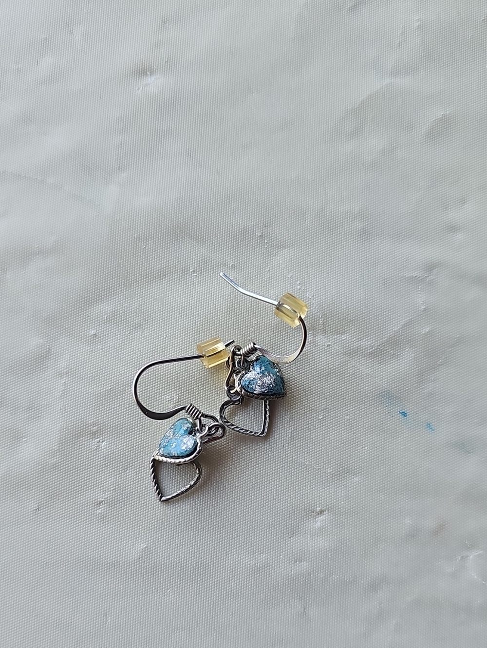 Blue Heart Drop Earrings - Women's Jewelry